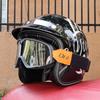 Мотоциклетный шлем Ретро Винтажный шлем лицо Ретро 3/4 шлем casco moto Capacete Винтажный шлем мотоциклетный мотокросс ORZ