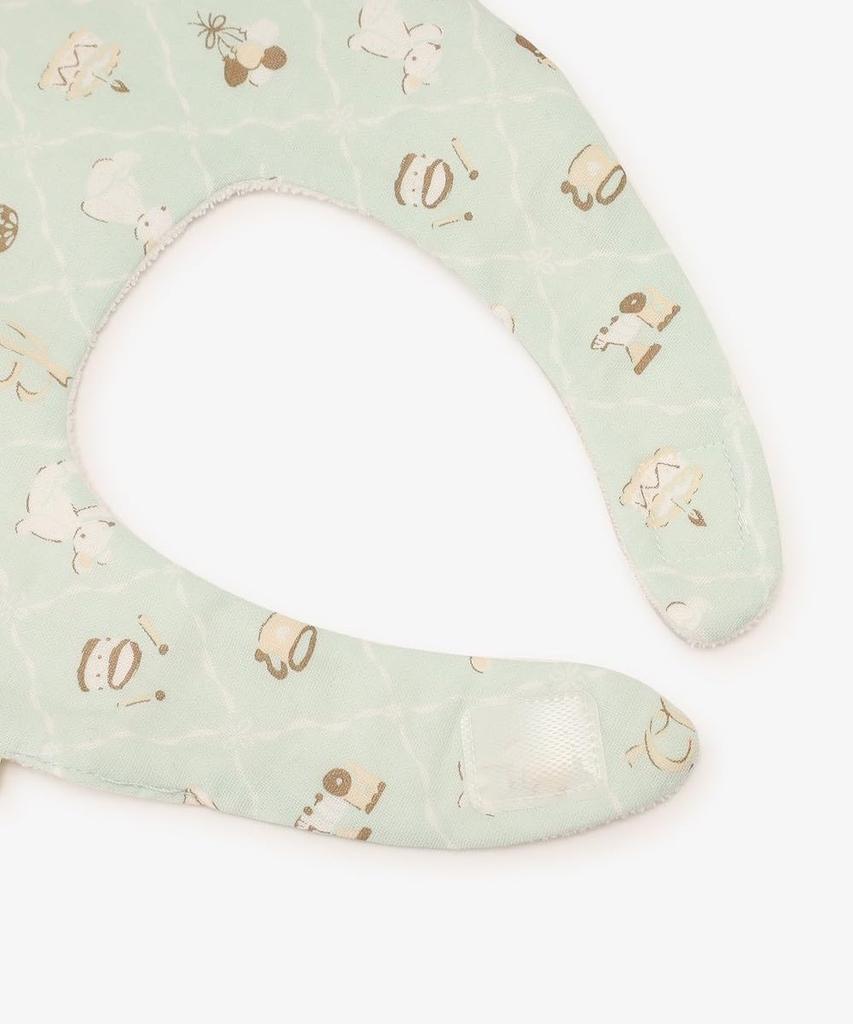 Tea AfternoonTea LIVING Bib Bib HY32 Bear Bib Stuffed Toy Set Green [Afternoon Living] &