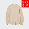 Japan Waffle Henley Neck T  Long Sleeve 