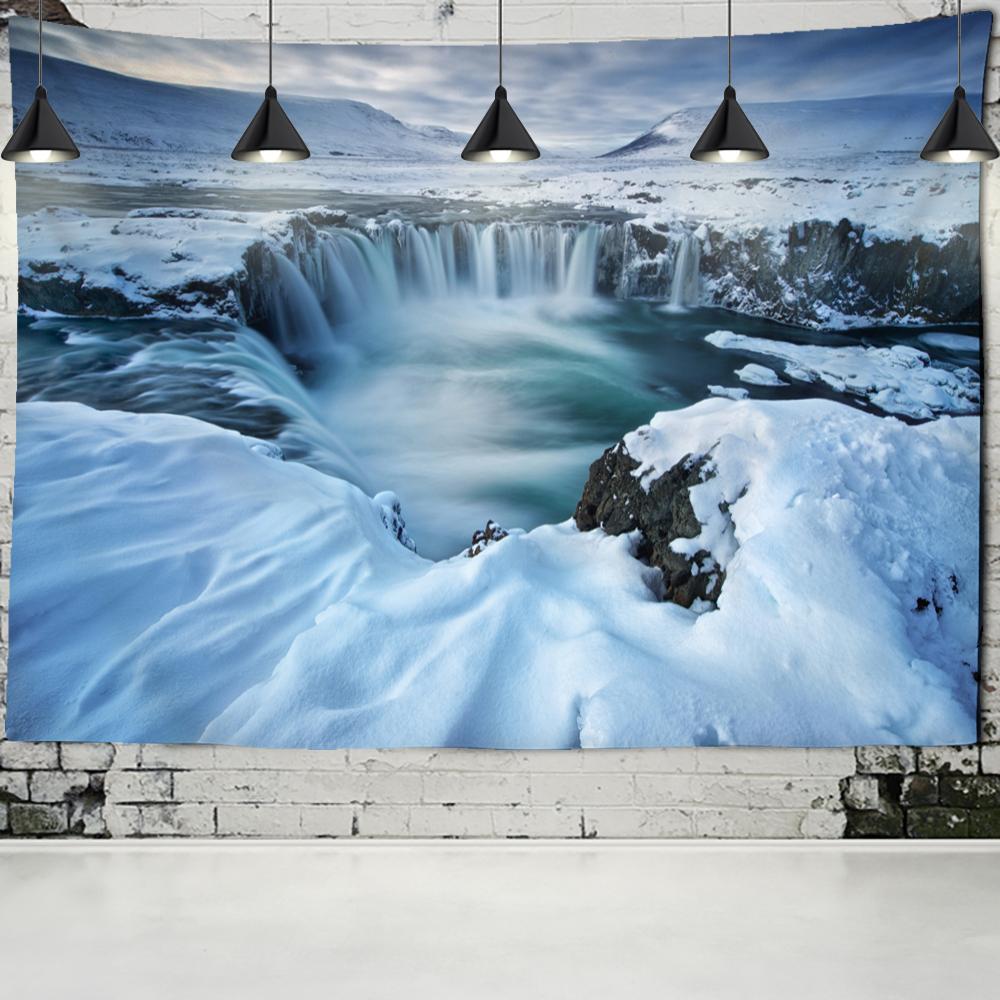 Водная Занавеска Пещера Водопад Гобелен Настенный Богемный Пейзаж Хиппи Психоделическое Искусство Домашний Декор