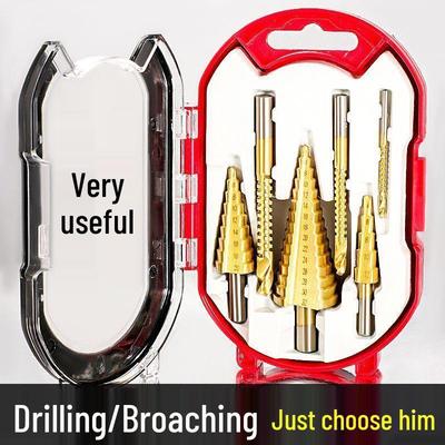 Набор кобальтовых ступенчатых сверл-пагод - Многофункциональная металлическая коронка и башенная развертка для деревообработки