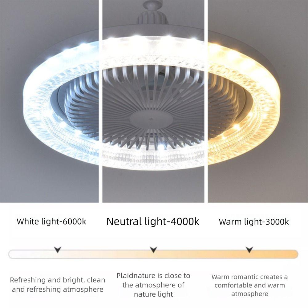 E27 Screw Ceiling Fan Lamp 2-in-1 LED Light Ceiling Fan Modern LED Fan Light Restaurant