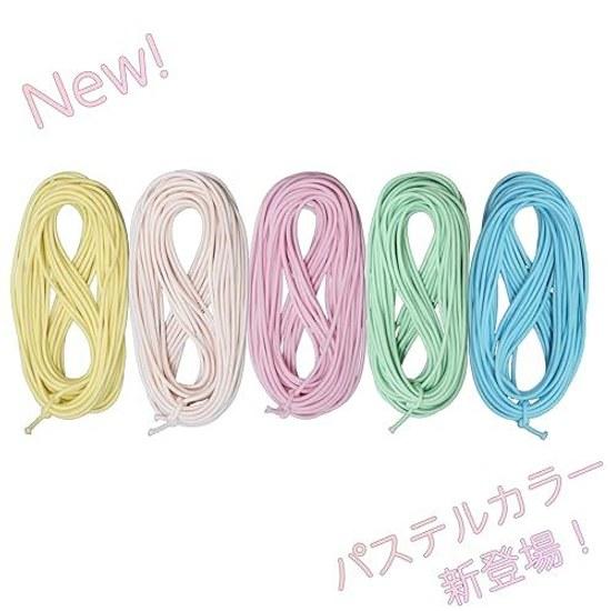 Kintempo Woolly Round Rubber Hair Tie 10m Craft Materials Chouchou Adult Kids Stylish Cute Made Japan (Black 3mm Diameter)