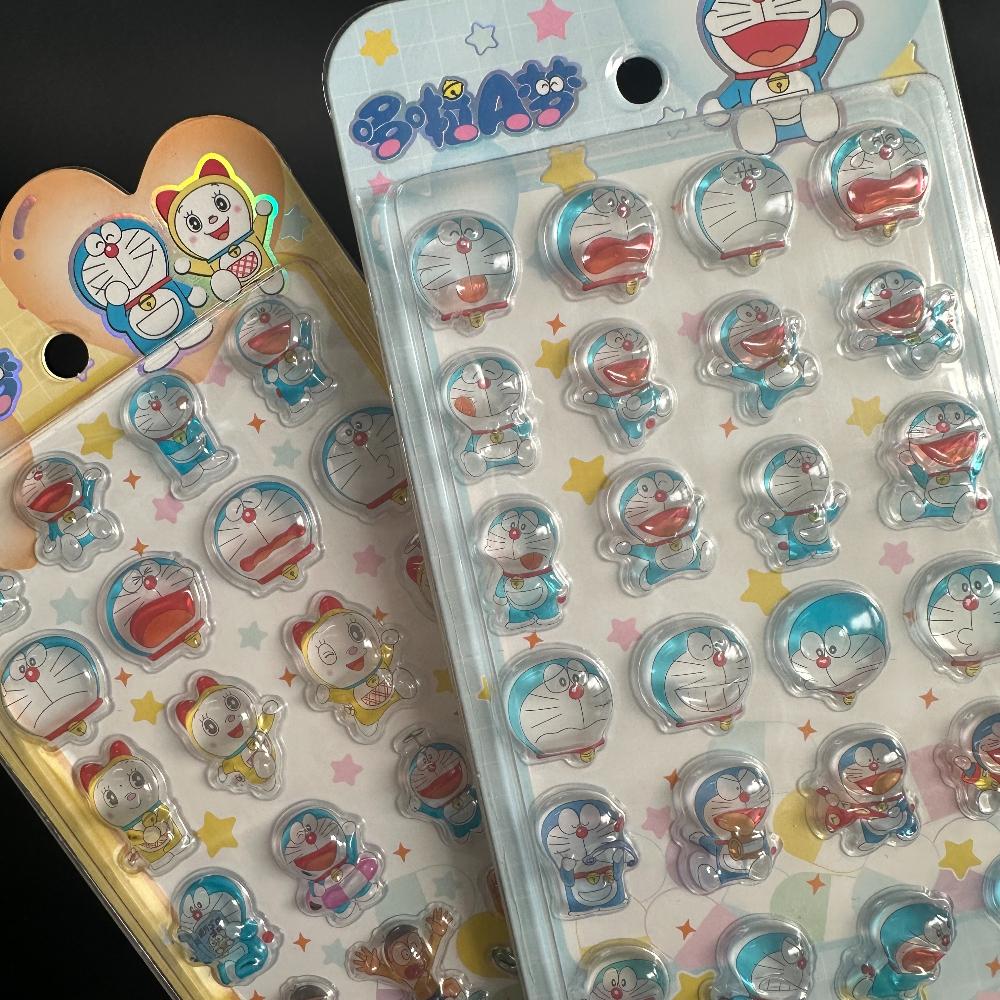 New Doraemon 3D Stereoscopic Crystal Stickers Creative Handbooks Stereoscopic Decoration Stickers