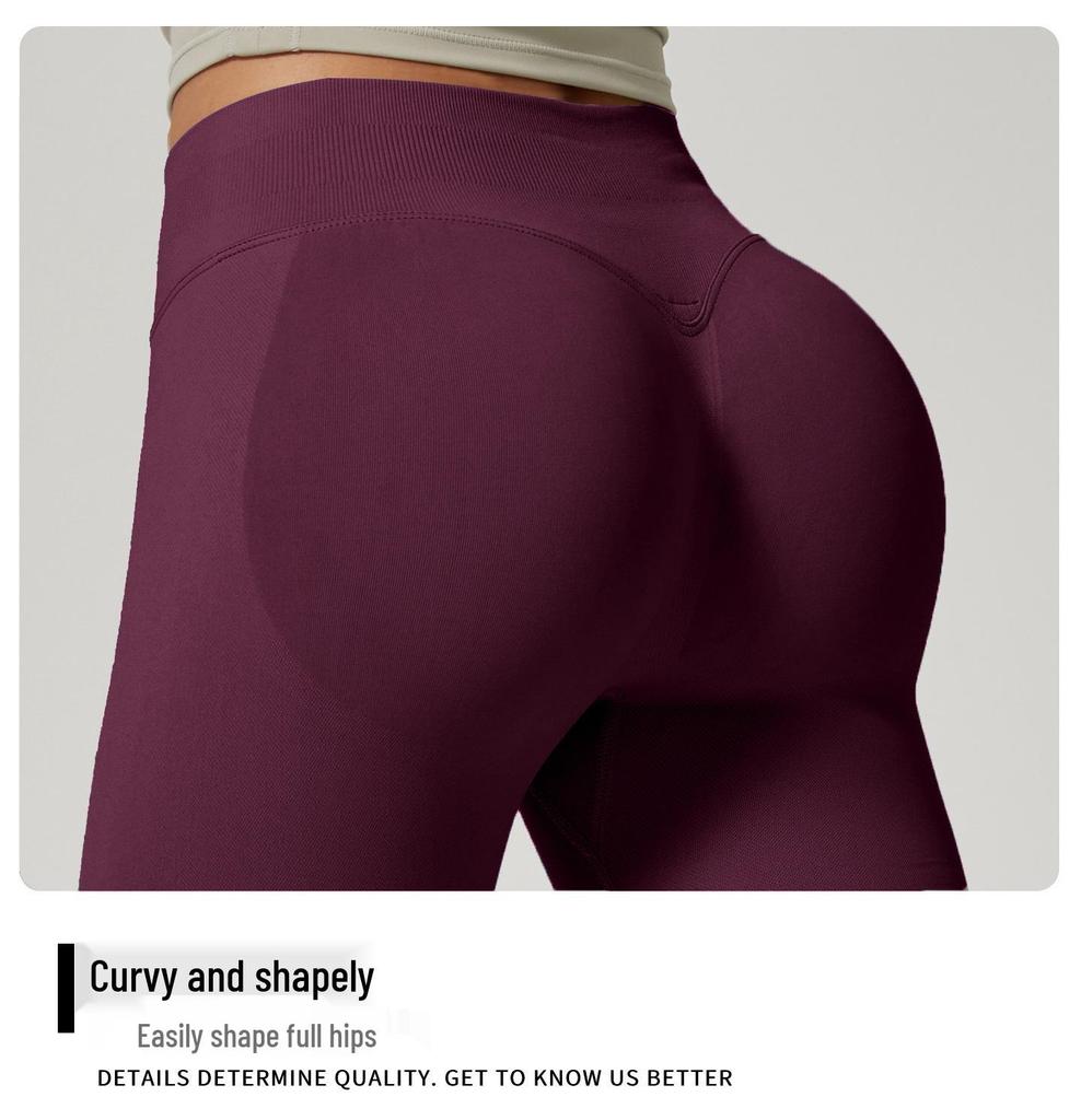 DFYNE Seamless High-Elastic Yoga & Running Pants: Quick-Drying, Hip-Lifting, Peach-Enhanced Fitness Wear.