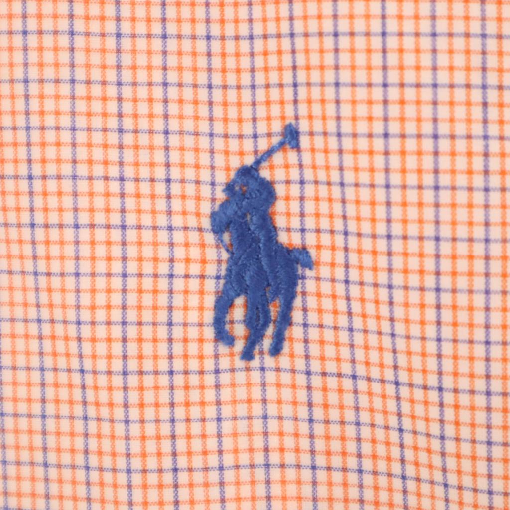 Ralph Lauren Рубашка в клетку с длинным рукавом на пуговицах M Оранжевая Мужская Б/У