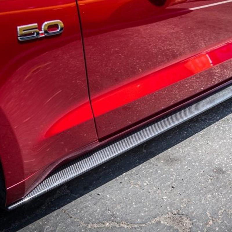 Боковые юбки из углеродного волокна для Ford Mustang 2015-2022 годов, оригинальный стиль