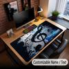 Music General Theme Custom Mouse Pad Personalized With Name Text Customized Desk Mat For Office Home Decor