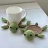 Cute Turtle Shape Anti-scalding Mug Coaster Insulation Pad Handmade Crochet Thick Skid-resistant Heat Kitchen Supplies