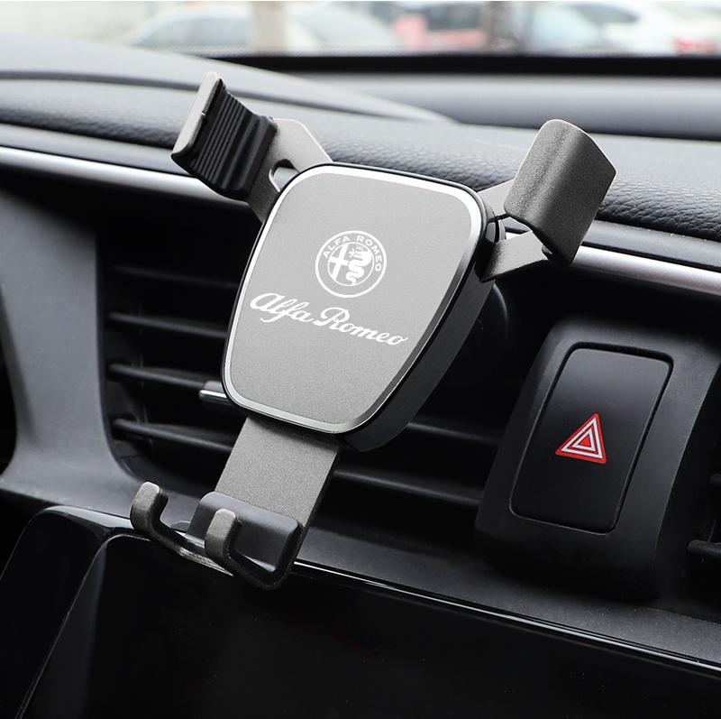 For Alfa Romeo ABS Car Accessories Universal Matte Phone Holder For Alfa Romeo Giulietta GT 159 147 156 Mito Brera Giulia F1 Ste