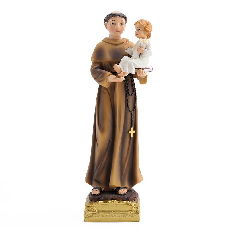 30cm Classical Saint Anthony Holding Baby Figurine Resin Decor Gift Christmas Fathers Day Home Office