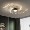 Black 42 Heads Non Dimmable Pendant Lights Creative Fireworks Design Chandelier Modern Ceiling Light for Living Room Exhibition Hall Bedroom