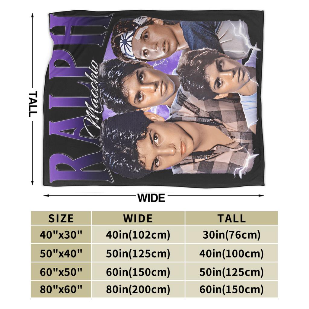 Ralph Macchio Blanket Warm Soft Street Trend Plush Throw Blanket For Child Outdoor Flannel Bedspread Bed Cover