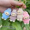 Flocked Labubu Mini Keychain & Car Pendant