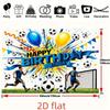 Football themed birthday celebration background cloth, colorful, suitable for parties, birthday parties and other scenes