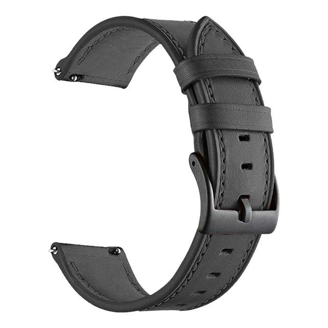 Quick-release genuine leather replacement watch band for Huawei Watch GT6 46mm