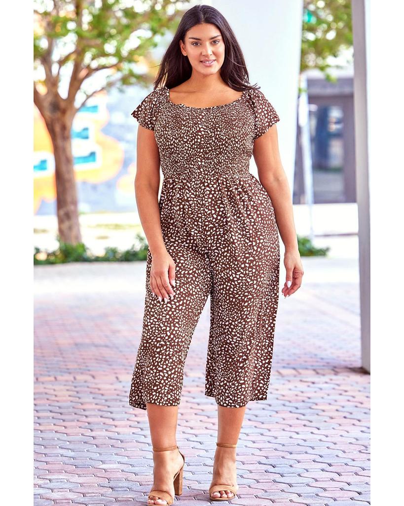 Azura Exchange Черный укороченный комбинезон с открытыми плечами и завязкой на талии