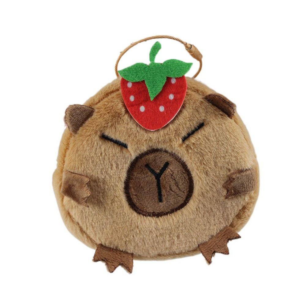 Плюшевый кошелек для монет с изображением капибары, плюшевая сумка для мелочи с капибарой, рюкзак, подвеска