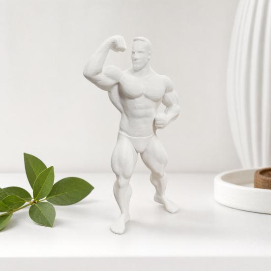 3D-печатная фигурка бодибилдера, Мускулистый мужчина, Мини-фигурка спортсмена фитнеса для рабочего стола, Детализированная скульптура из ПЛА для спортзала, офиса, игровой установки, Креативный подарок для