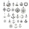 50 Pcs Craft Supplies Nautical Ship Wheel Anchor Lig Charms Pendants for Crafting, Jewelry Findings Making Accessory For fIY Necklace Bracelet