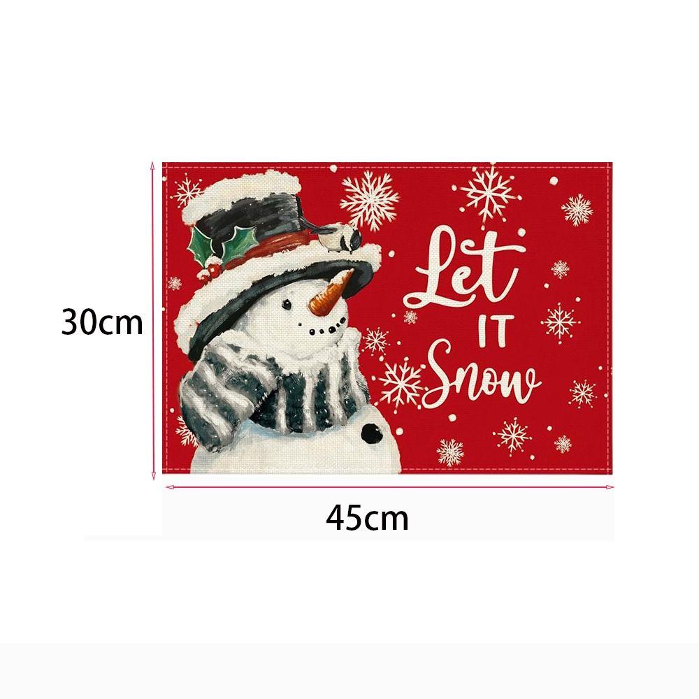 Защитный коврик для обеденного стола, Термостойкий коврик для рождественского ужина, Изоляционная подставка, Праздничное украшение