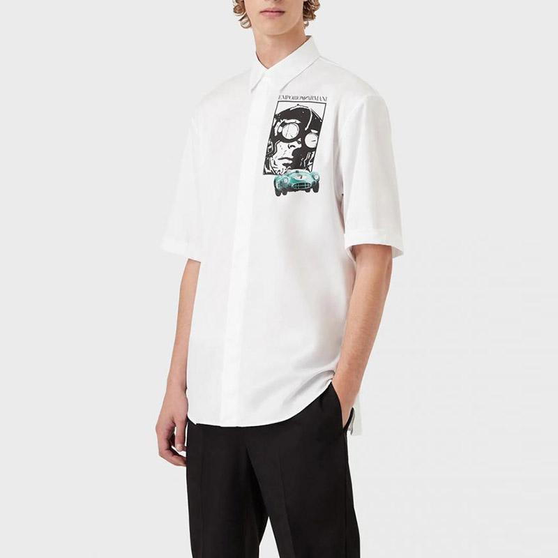Emporio Armani Рубашки Мужские Белый Лацкан Умеренный Другое I1CC3I-I128C-103