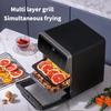 10 л Большая емкость Электрические фритюрницы Без масла Автоматическая бытовая кухонная конвекционная печь для выпечки на 360° Фритюрница без масла