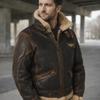 Heavy-duty Brown PU Leather Jacket Men Zipper Pockets Fall Winter Slim Fit Casual Outerwear