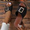 Fashion Women High Heels 2025 Summer New Fashion Soft Platform Shoes Ladies Chunky Heels Buckle Designer Slippers for Women Sandals