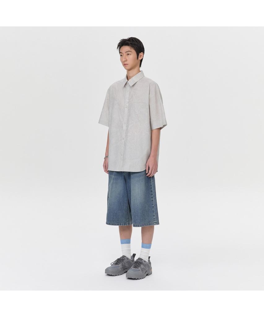 Keoseuuteommellou Blue Denim Bermuda Shorts Cwpam26373Bux