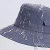 Fisherman Hat Wide Brim Adjustable Drawstring Windproof Buckle Bucket Hat Outdoor Travel Hiking