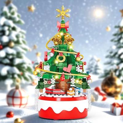 Музыкальная шкатулка Рождественская елка Собранная Создание праздничной атмосферы Строительные блоки Сильный интерес Настольное украшение Игрушки для сборки Подарок для детей