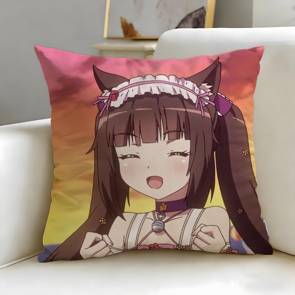 Популярная игра Nekopara Наволочка Мягкая Легко стирающаяся Наволочка Универсальная для Дивана Кровати Путешествий и Офиса