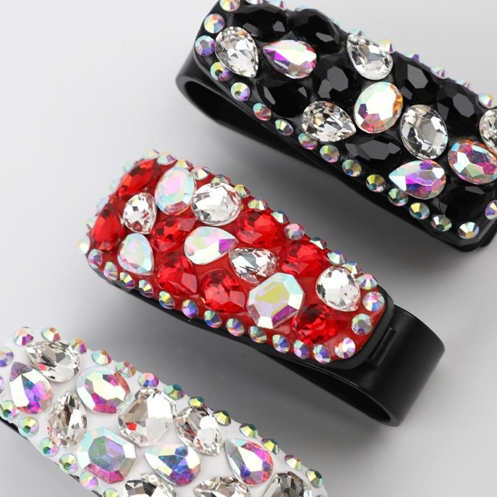 Multifunctional Sunglasses Clip Rhinestone Car Sun Visor Accessories  Driving Accessories