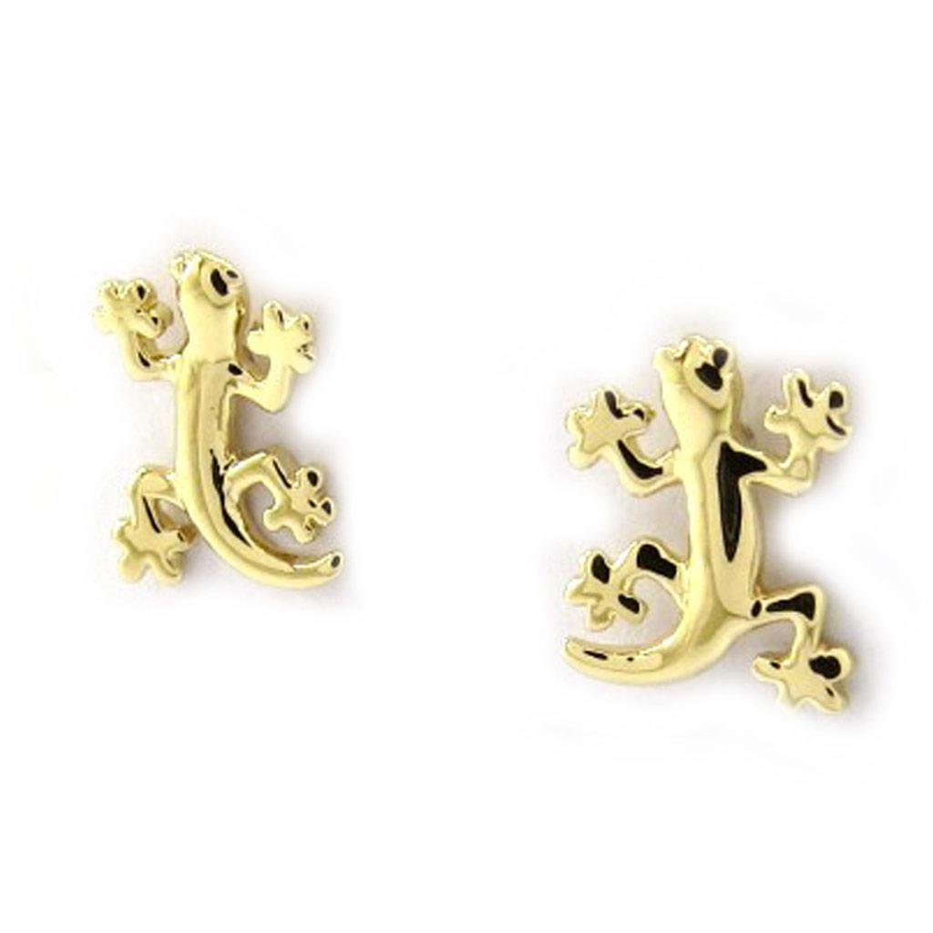 Les Trésors De Lily [L4305] - Позолоченные серьги «Саламандра» - 10x8 мм