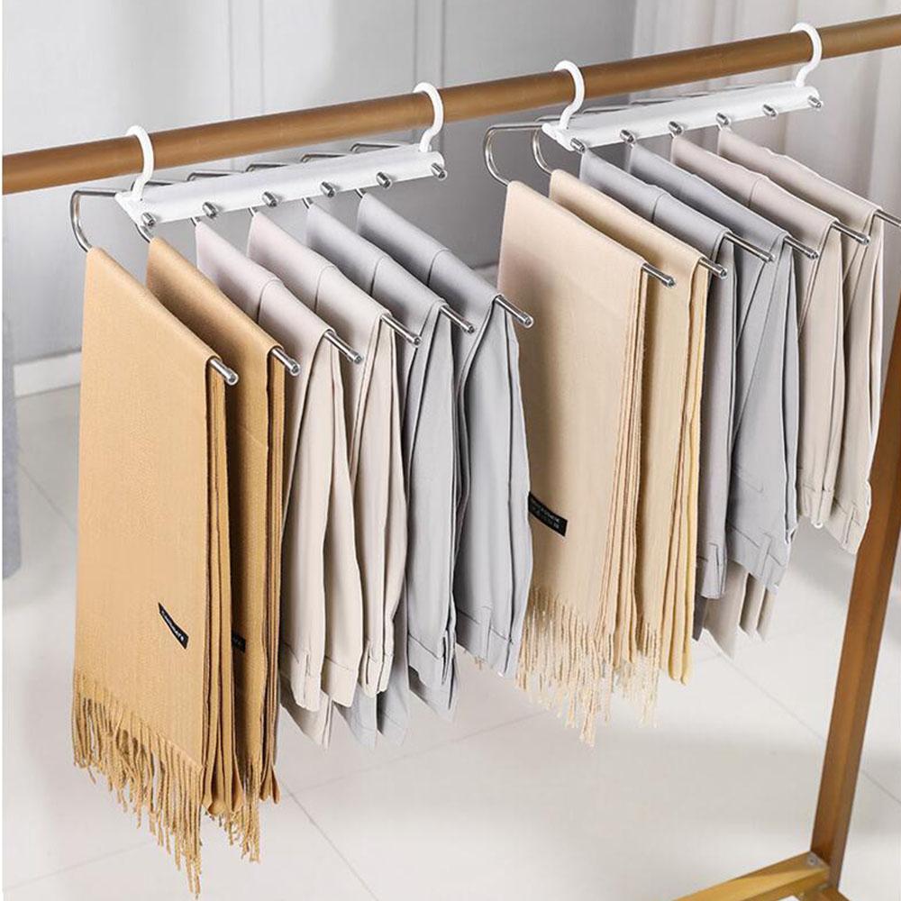 6 в 1 вешалки для брюк вешалки для одежды из нержавеющей стали вешалки для брюк экономия места вешалки для гардероба вешалка для одежды вешалки для одежды вешалка для брюк ангары