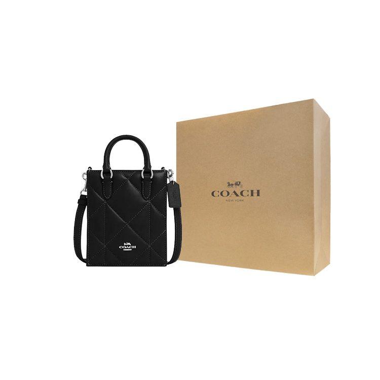 COACH N/S Sheepskin, With Cow Leather Trunk Bag, Tote Bag, Shopping Bag, Handbag Mini Women's Black CJ580-SVDTV