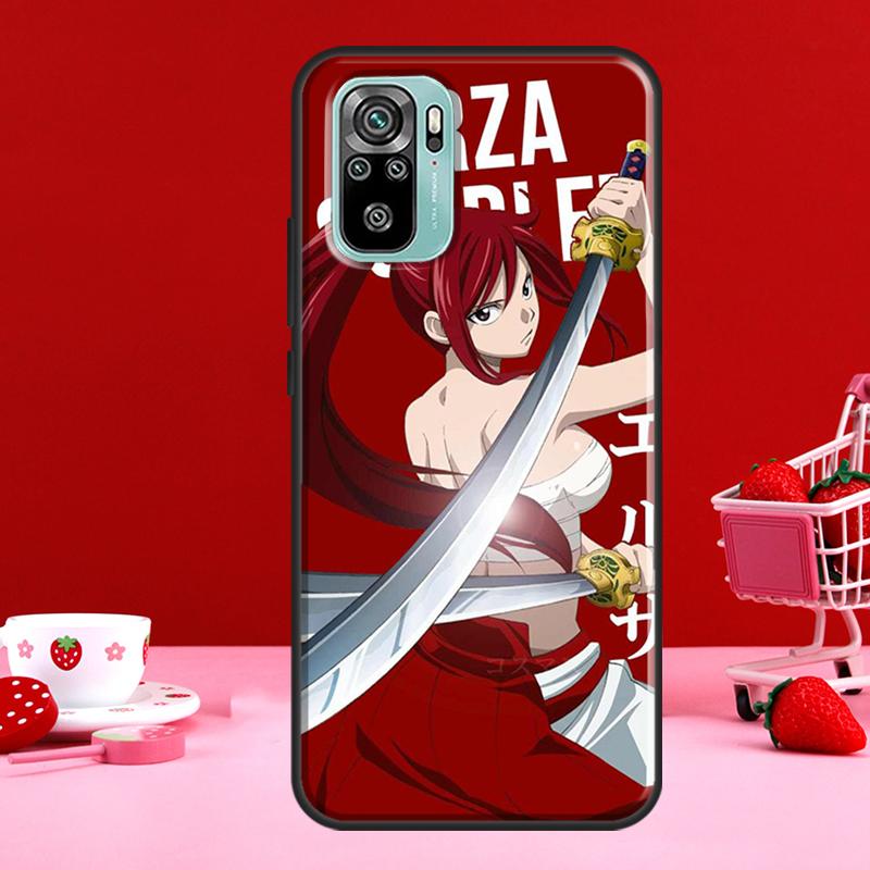 Нацу Эрза Fairy Tail для Xiaomi Redmi Note 8 9 10 11 Pro Note 10S 9S 11S чехол для Redmi 9 10 9T 9A 9C Coque