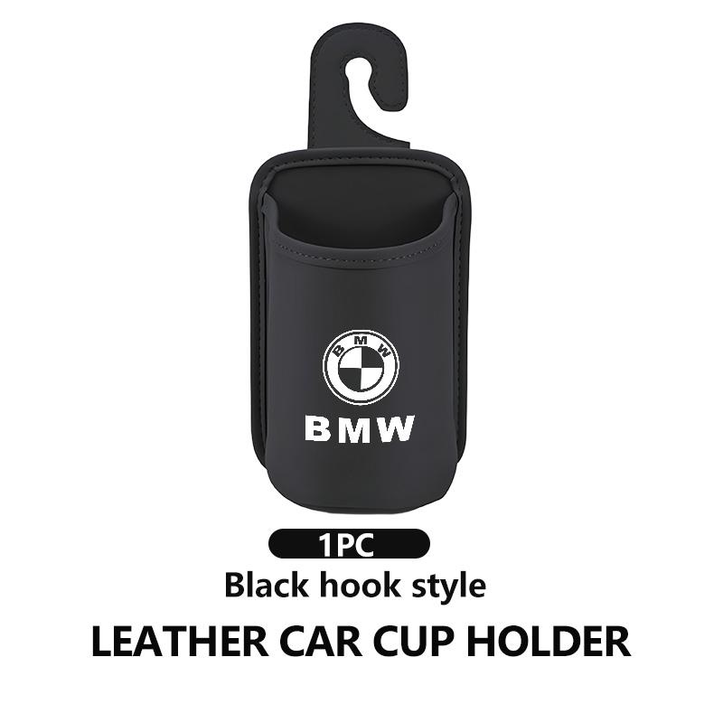 Leather Car Seat Cup Holder Hang Drink Storage Box Accessorie For BMW M 1 3 4 5 6 7 Series M3 M6 F01 F02E34 E36 E70 F10 X6 X1 DHRJX1