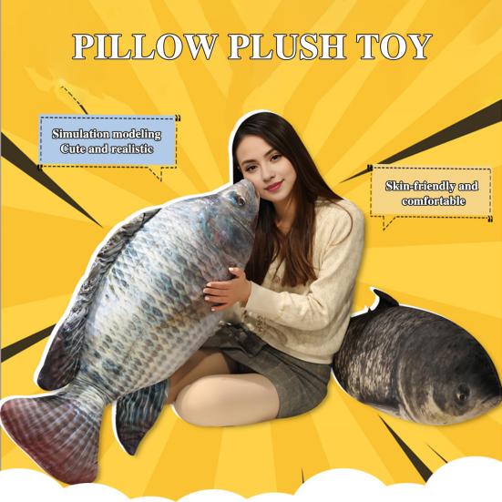 Рыбка плюшевая игрушка для детей мягкая подушка в форме животного милая подушка в форме рыбы застежка-молния мягкая и приятная кукла-рыба подарок на день рождения