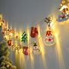 Charming LED Christmas String Lights Santa, Snowman Battery Powered Perfect for Indoor Holiday Decor, Parties & Bedroom Ambiance Ornaments