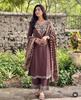 Indian Women Designer Kurta Pant Dupatta Set Bollywood Top Tunic Kurti Salwar Suit Dress