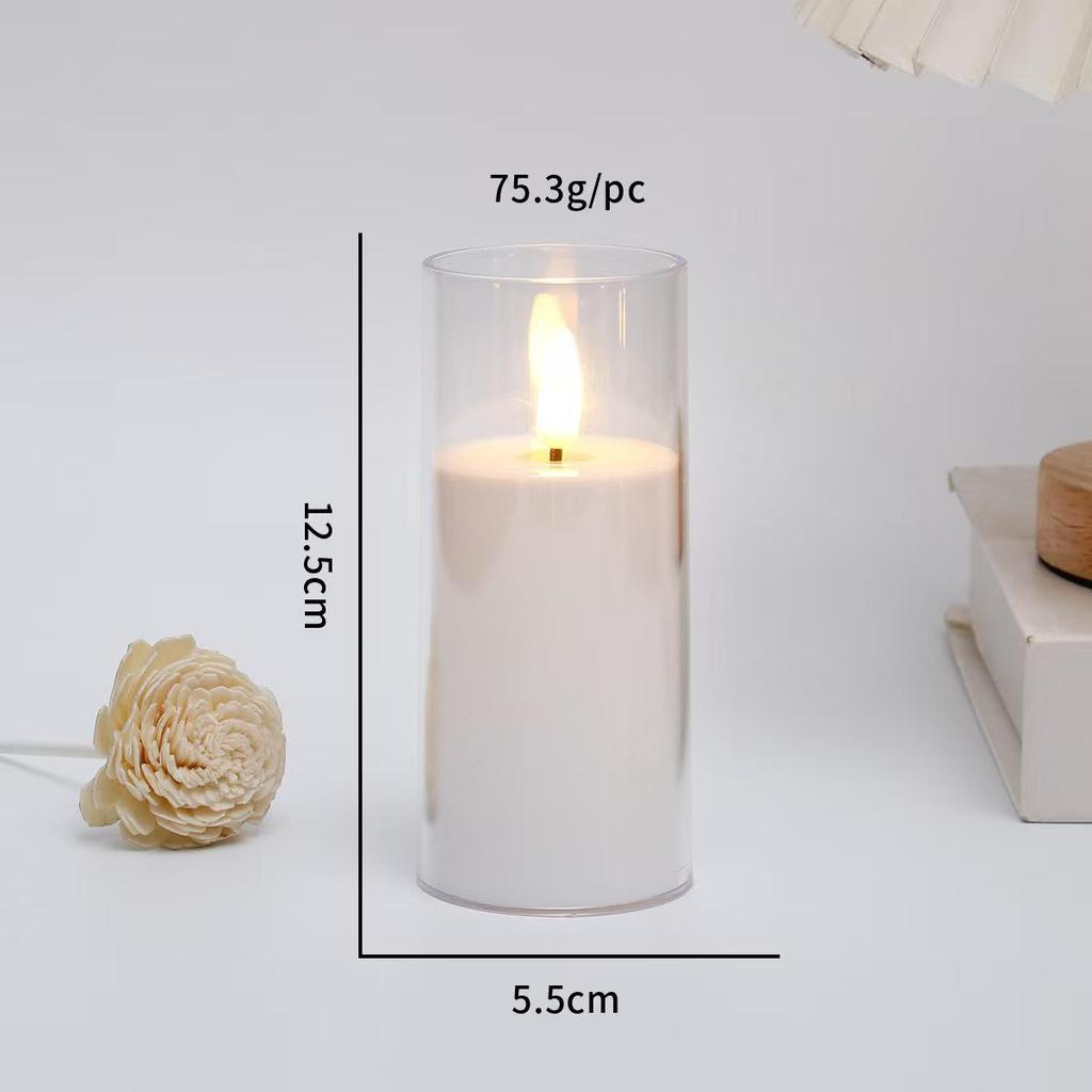 Acrylic LED Candle Atmosphere Light with Remote - Ideal for Romantic Birthday and Party Decorations.