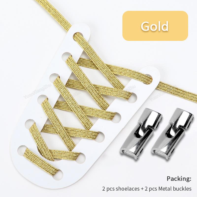 New Cross Lock Shoelaces Without Ties Rainbow Elastic Laces Sneakers Kids Adult No Tie Shoe Laces 8MM Width Flat Boots Shoelace