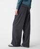 UNKNOWN PLANET Single-Pleat Semi-Wide Slacks Gray