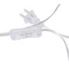 2pcs Rubber 2-core 1.8-meter Transparent Lamp Cord with Switch  Electrician