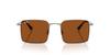 Ширина линзы 0RB3782 Солнцезащитные очки Ray-Ban, унисекс, оправа/оружейный металл, линза/темно-коричневая, 53 мм,