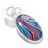 Rainbow Calsilica Gemstone 925 Sterling Silver Jewelry Pendant 1.97" M7b97