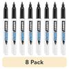 8 Pack Sharp Tip Permanent Markers Durable Clog Resistant Fine Point Secure Lock Cap Marks On Most Surfaces Art Craft School