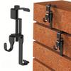 6-Piece Easy Mount Metal Brick Hook - Durable Wall Clip for Hanging Clothes and Hats, Traditional Style
